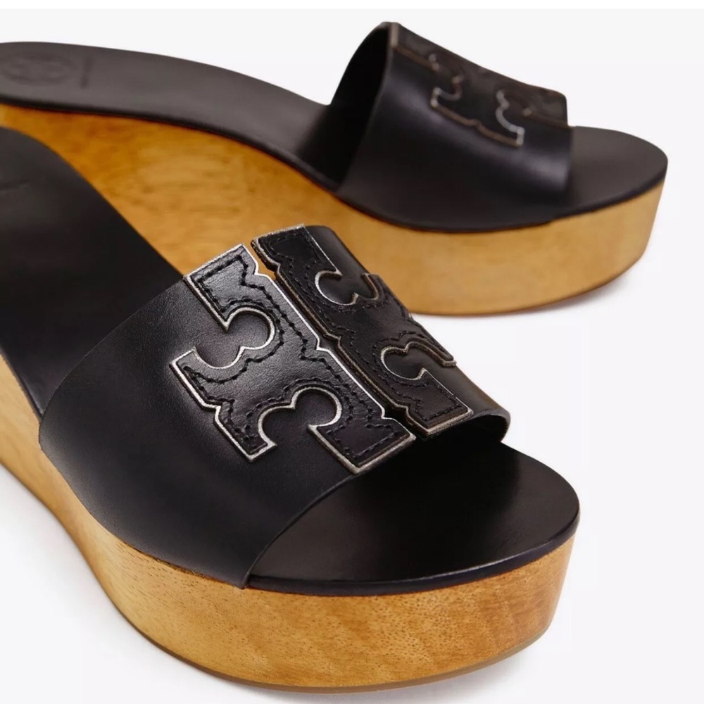 New TORY BURCH Ines Wedge Slides - Picture 2 of 8